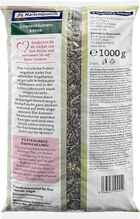 Vogelvoer zonnebloempitten, 1 kg