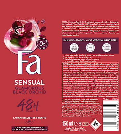 Deodorantspray Sensuele Glamour Zwarte Orchidee, 150 ml