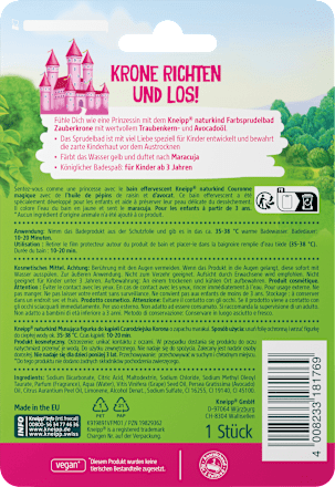 Kinderbadtoevoeging kleur bubbelbad magische kroon, 1 st.
