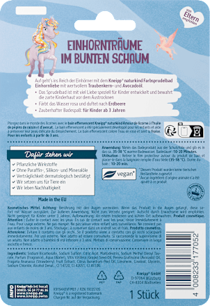Kinderbadtoevoeging schuimbad eenhoorn liefde, 1 stuk