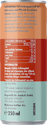 Frisdrank, cafeïnedrank Golden Peach, 250 ml wegwerp