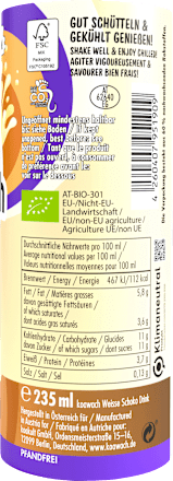 Kant-en-klare chocoladedrank, witte chocolade met natuurlijke cafeïne uit guarana, 235 ml