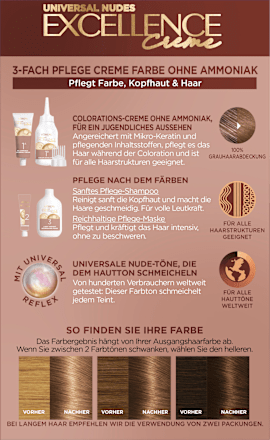 Haarkleur Nude 6U Universeel Donkerblond, 1 st