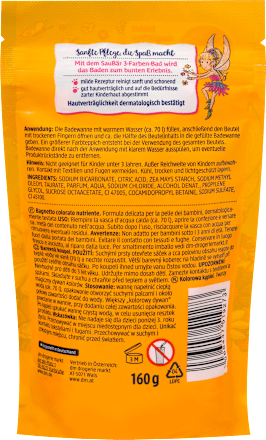 Kinderbadtoevoeging 3-kleurenbad Sun Magic/Dino Magic, 160 g