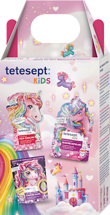 Cadeauset kinderbadtoevoeging eenhoornwereld 3-delig, 1 stuk