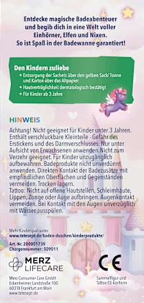 Cadeauset kinderbadtoevoeging eenhoornwereld 3-delig, 1 stuk
