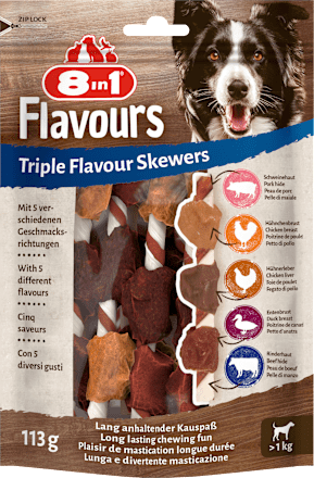Hondensnacks met drievoudige smaak, 113 g