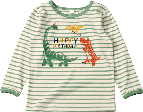 Langarmshirt Geburtstag mit Happy Birthday-Schriftzug, grün, Gr. 98/104, 1 St