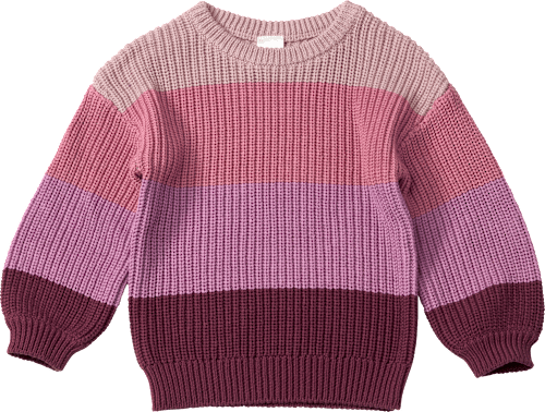 Pullover aus Strick, lila & rosa, Gr. 122, 1 St