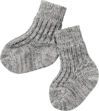 Socken aus Bio-Schurwolle, grau, Gr. 19/22, 1 St