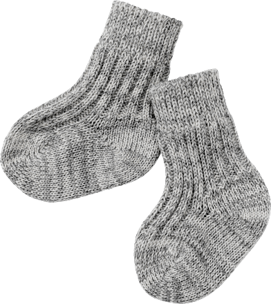 Socken aus Bio-Schurwolle, grau, Gr. 19/22, 1 St