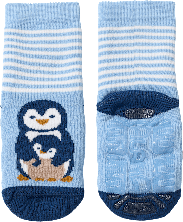 Stoppersocken mit Pinguin-Motiv, blau, Gr. 21/22, 1 St