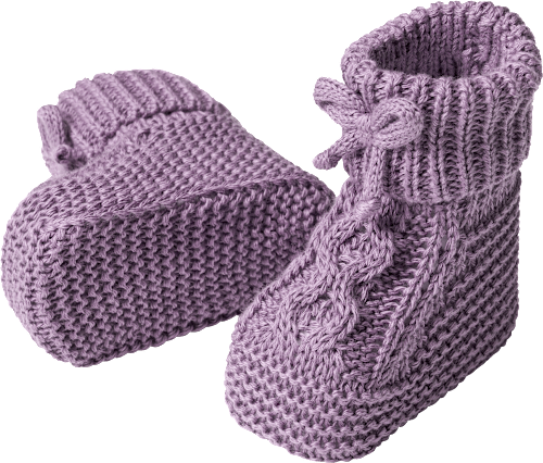 Strickschuhe, lila, 3-6 Monate, 1 St