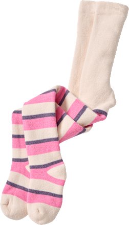 Thermostrumpfhose mit Streifen-Muster, rosa & weiß, Gr. 110/116, 1 St