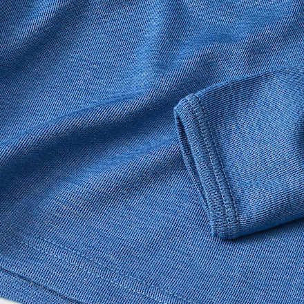 Unterhemd aus Wolle-Seide, blau, Gr. 122/128, 1 St