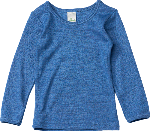 Unterhemd aus Wolle-Seide, blau, Gr. 122/128, 1 St