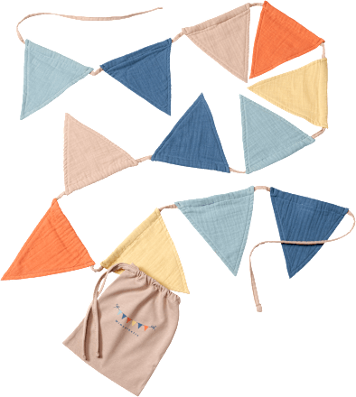 Mousseline slinger, blauw, 1 stuk