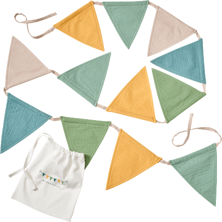 Mousseline slinger, groen, 1 stuk