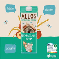 Plantendrank, rijst-hazelnoot natuurlijk, 1 l