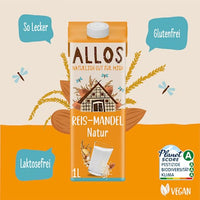 Plantendrank, rijst-amandel natuurlijk, 1 l