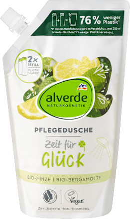 Douchegel Time for Happiness Mint Bergamot, Navulverpakking, 500 ml