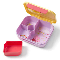 Lunchbox met vakjes Peppa Pig paars/geel, 1 stuk