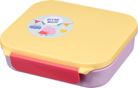 Lunchbox met vakjes Peppa Pig paars/geel, 1 stuk