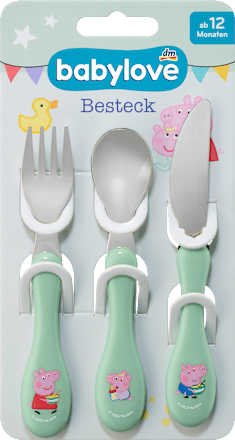Eetbestek Peppa Pig, mint 3-delig, 1 st