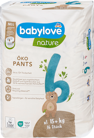 Babybroekjes maat 6 XXL (15+ kg), 16 stuks
