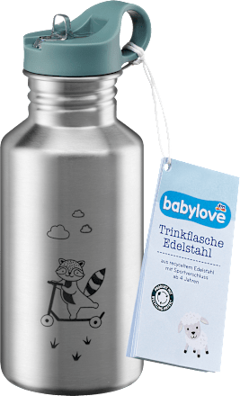 Kinderdrinkfles, roestvrij staal/groen, 1 stuk