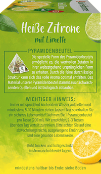 Vruchtenthee, warme citroen met limoen (12 theezakjes), 30 g