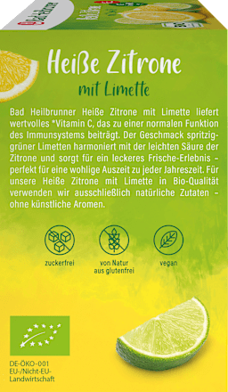 Vruchtenthee, warme citroen met limoen (12 theezakjes), 30 g