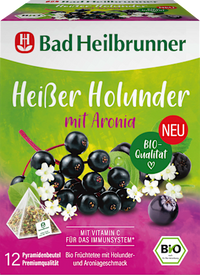Vruchtenthee, warme vlierbes met aronia (12 theezakjes), 30 g