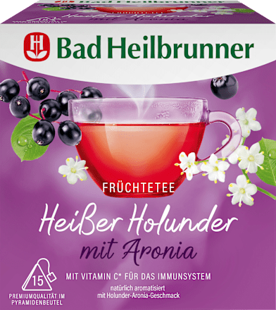 Vruchtenthee Warme Vlierbes met Aronia (15 theezakjes), 37,5 g