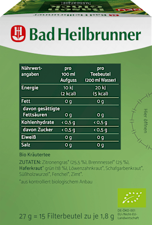 Kruidenthee, Basis Geluk (15 zakjes), 27 g