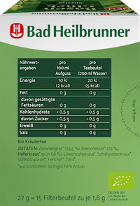 Kruidenthee, Basis Geluk (15 zakjes), 27 g