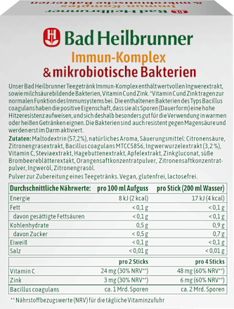 Theedrank, immuuncomplex &amp; microbiotische bacteriën (10 sticks), 10 g