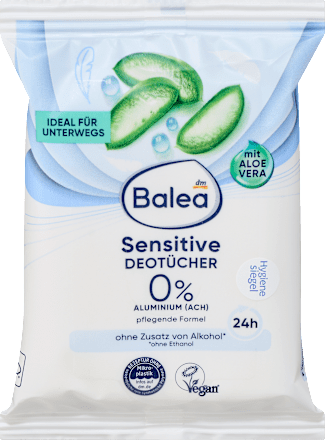 Deodorantdoekjes Sensitive, 10 stuks