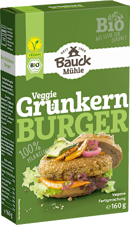 Kant-en-klare groene speltburgermix, veganistisch, 160 g