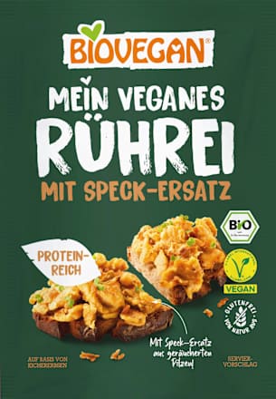 Mijn veganistische roerei met spekvervanger, 50 g