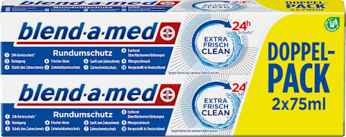 Tandpasta Extra Fresh Clean (2x75 ml), 150 ml
