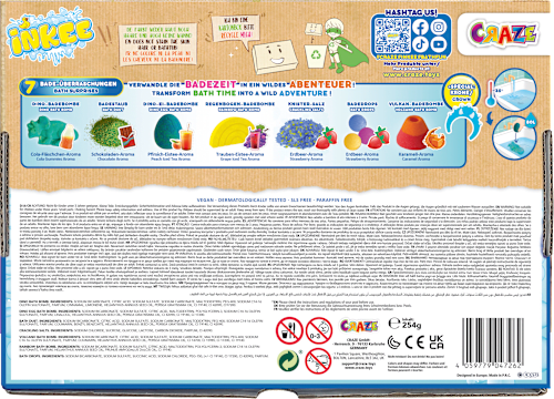 Cadeauset kinderbadtoevoeging Dinorex badplezier 6-delig, 1 stuk