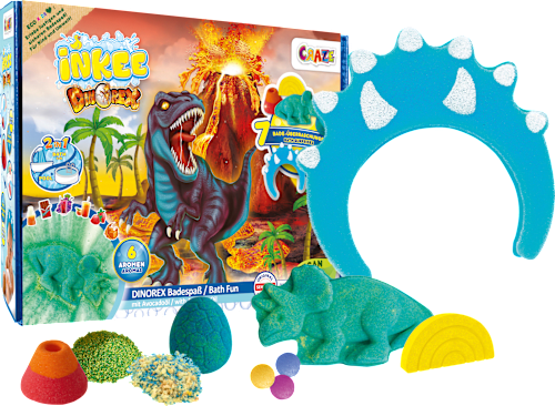 Cadeauset kinderbadtoevoeging Dinorex badplezier 6-delig, 1 stuk