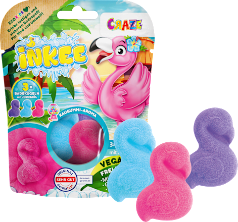 Kinderbadtoevoeging Flamingo, 3 stuks