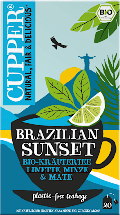 Braziliaanse Sunset kruidenthee met limoen, munt en mate (20 theezakjes), 40 g