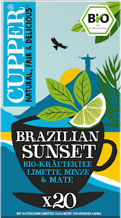 Braziliaanse Sunset kruidenthee met limoen, munt en mate (20 theezakjes), 40 g