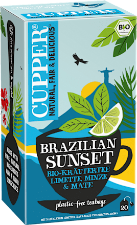 Braziliaanse Sunset kruidenthee met limoen, munt en mate (20 theezakjes), 40 g