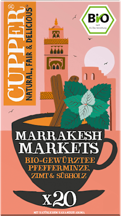 Kruidenthee "Marrakesh Markets" met pepermunt, kaneel en zoethout (20 theezakjes), 35 g