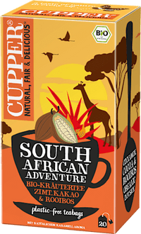 Kruidenthee "South African Adventure" met kaneel, cacao &amp; rooibos (20 theezakjes), 40 g