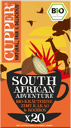 Kruidenthee "South African Adventure" met kaneel, cacao &amp; rooibos (20 theezakjes), 40 g